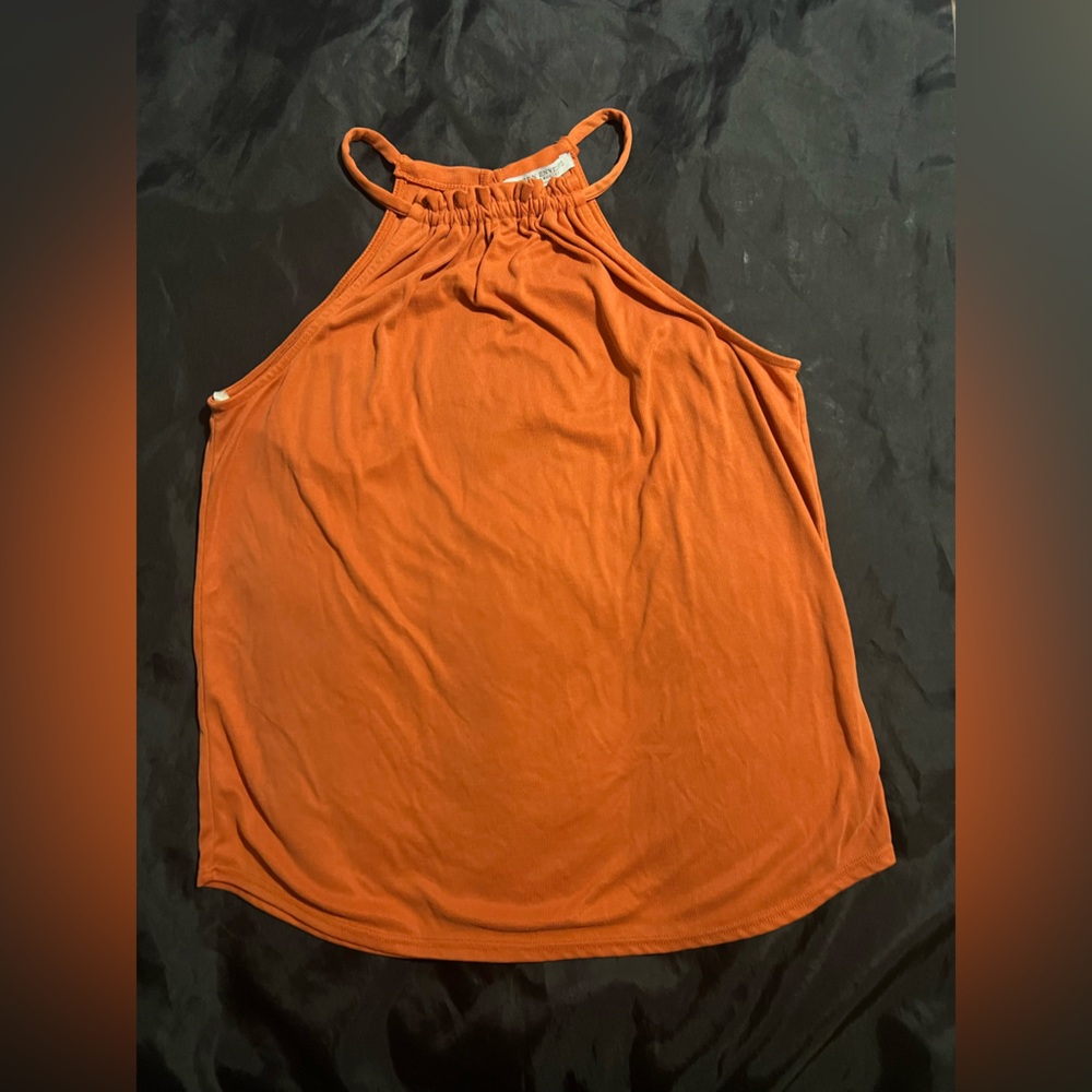 Green Envelope Burnt Orange Tank Top